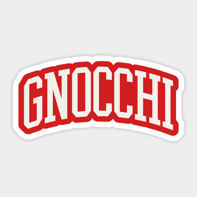 Gnocchi College Type Italian Food Gnocchi  Lover Sticker by PodDesignShop